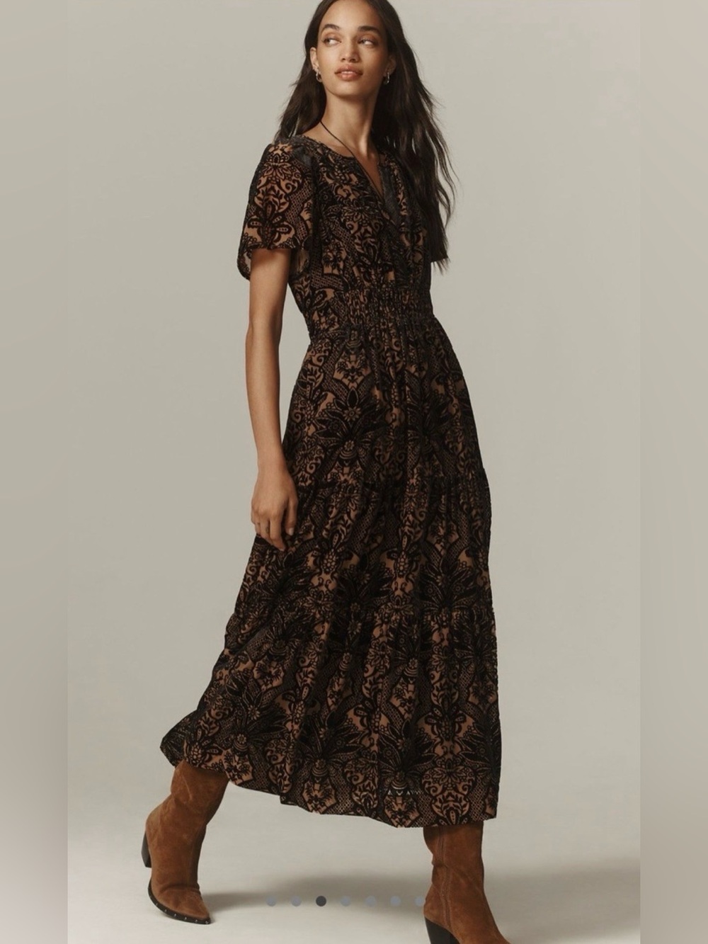 Like new. Anthropologie Somerset Maxi Dress Sz XL - Picture 2 of 9